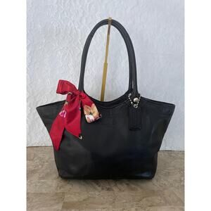LIMITED EDITION Coach bleecker Legacy black ergo shoulder bag tote F14383